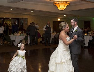 The first dance complete with their daughter.